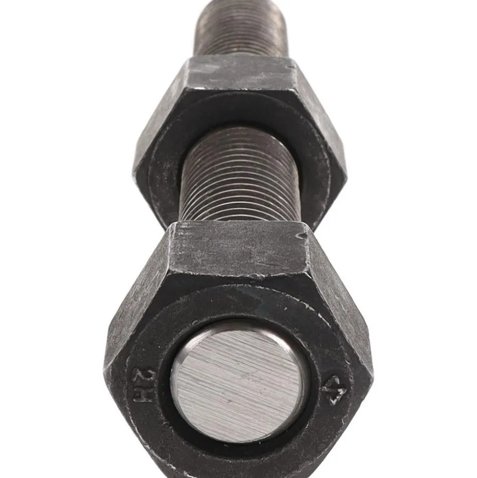 7/8-9, 6-3/4" Long, Uncoated, Steel, Fully Threaded Stud with Nut