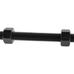 7/8-9, 7-1/4" Long, Uncoated, Steel, Fully Threaded Stud with Nut