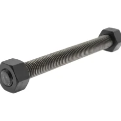 3/4-10, 7-3/4" Long, Uncoated, Steel, Fully Threaded Stud with Nut