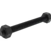 5/8-11, 5-1/2" Long, Uncoated, Steel, Fully Threaded Stud with Nut