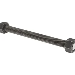 3/4-10, 9-1/2" Long, Uncoated, Steel, Fully Threaded Stud with Nut