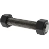 7/8-9, 5-3/4" Long, Uncoated, Steel, Fully Threaded Stud with Nut