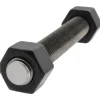 1-8, 7-3/4" Long, Uncoated, Steel, Fully Threaded Stud with Nut