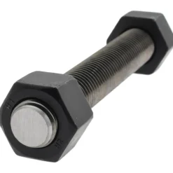 1-8, 7-3/4" Long, Uncoated, Steel, Fully Threaded Stud with Nut