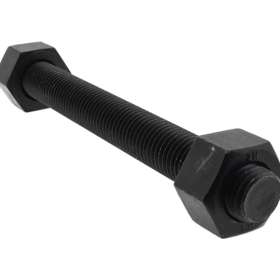 3/4-10, 7-1/2" Long, Uncoated, Steel, Fully Threaded Stud with Nut