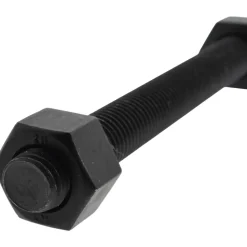 3/4-10, 7-1/2" Long, Uncoated, Steel, Fully Threaded Stud with Nut