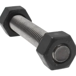 5/8-11, 3-1/2" Long, Uncoated, Steel, Fully Threaded Stud with Nut