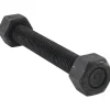 5/8-11, 5-3/4" Long, Uncoated, Steel, Fully Threaded Stud with Nut