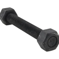 5/8-11, 5-3/4" Long, Uncoated, Steel, Fully Threaded Stud with Nut