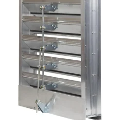 Louvers: Type: Intake or Exhaust, Extruded Aluminum, Combination Louver/Damper with Drainable Blades; Width (Inch): 36; Depth (Inch): 4; Height (Inch): 36