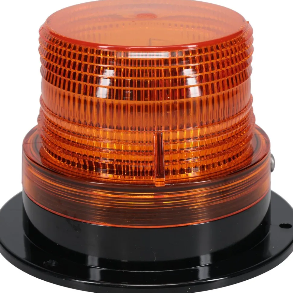 Low Profile Mini Strobe Light: Amber, Surface Mount, 12 to 48VDC