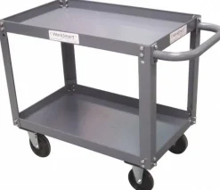 Low Profile Service Utility Cart: 30" Long, 18" Wide, Steel, 1200.000 lb Capacity, Gray