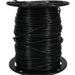 Machine Tool Wire: 14 AWG, Black, 500' Long, Polyvinylchloride, 0.136" OD
