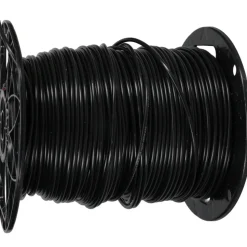 Machine Tool Wire: 14 AWG, Black, 500' Long, Polyvinylchloride, 0.136