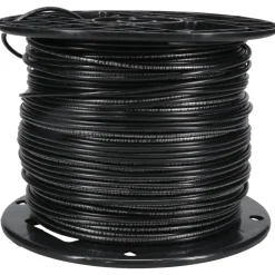 Machine Tool Wire: 16 AWG, Black, 500' Long, Polyvinylchloride, 0.12" OD