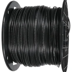Machine Tool Wire: 16 AWG, Black, 500' Long, Polyvinylchloride, 0.12