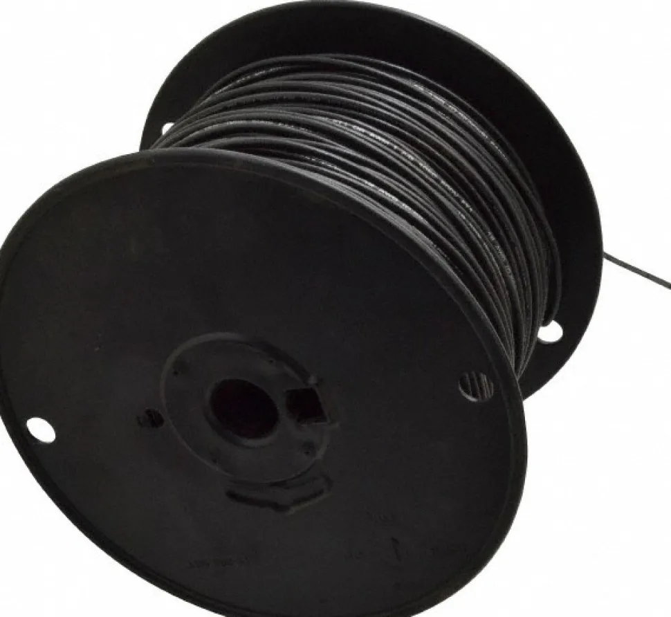 Machine Tool Wire: 18 AWG, Black, 500' Long, Polyvinylchloride, 0.108" OD