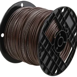 Machine Tool Wire: 16 AWG, Brown, 500' Long, Polyvinylchloride, 0.12" OD
