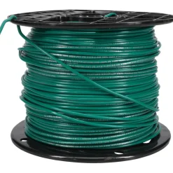 Machine Tool Wire: 16 AWG, Green, 500' Long, Polyvinylchloride, 0.12" OD