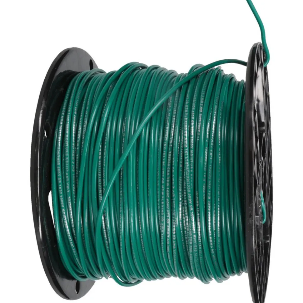 Machine Tool Wire: 16 AWG, Green, 500' Long, Polyvinylchloride, 0.12" OD