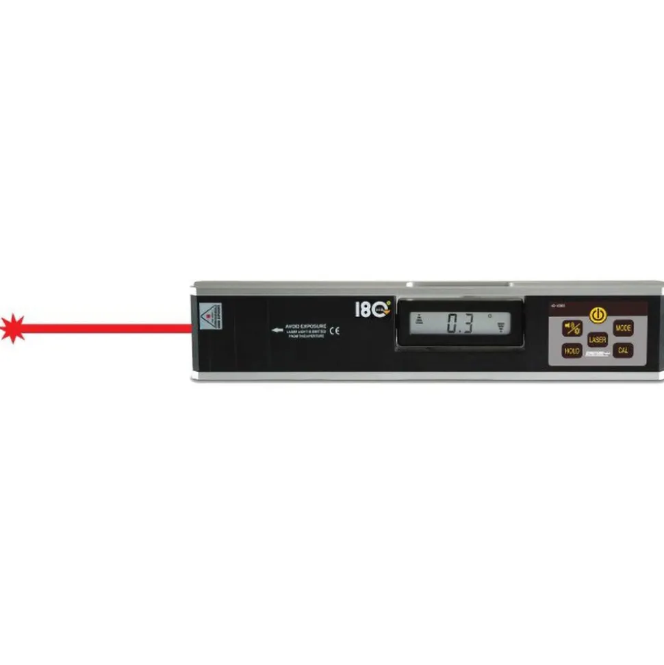 Magnetic Digital Laser Level: 1 Beam, Class III, Red Beam