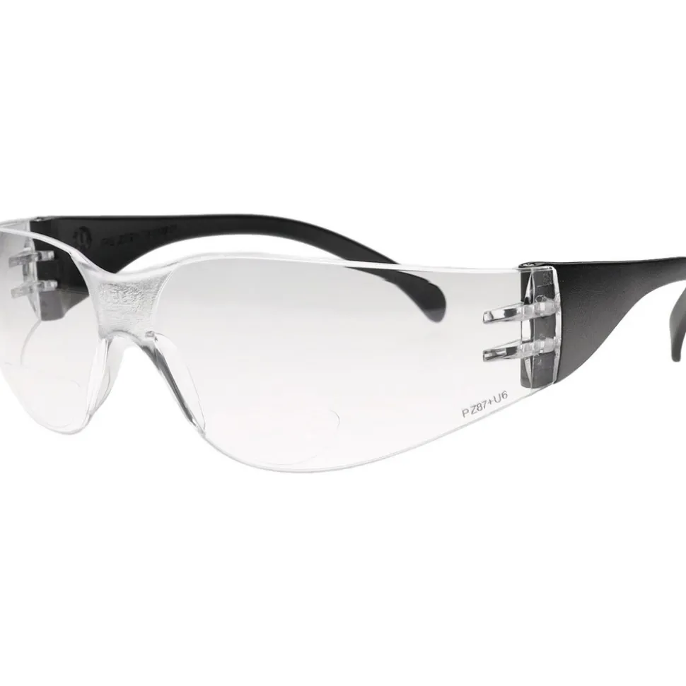 Magnifying Safety Glasses: 1.50, Clear Lenses, Scratch-Resistant, ANSI Z87.1-2003