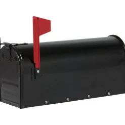 Mailboxes: Mount Type: Bracket; Lockable: No; Material: Galvanized Steel; Color: Black