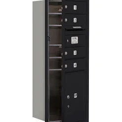 Mailboxes: Mount Type: Surface; Lockable: Yes; Material: Aluminum; Color: Black