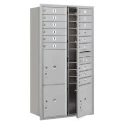 Mailboxes: Mount Type: Surface; Lockable: Yes; Material: Aluminum; Color: Aluminum