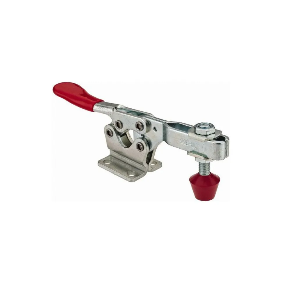 Manual Hold-Down Toggle Clamp: Horizontal, 500.00 lb Capacity, U-Bar, Flanged Base