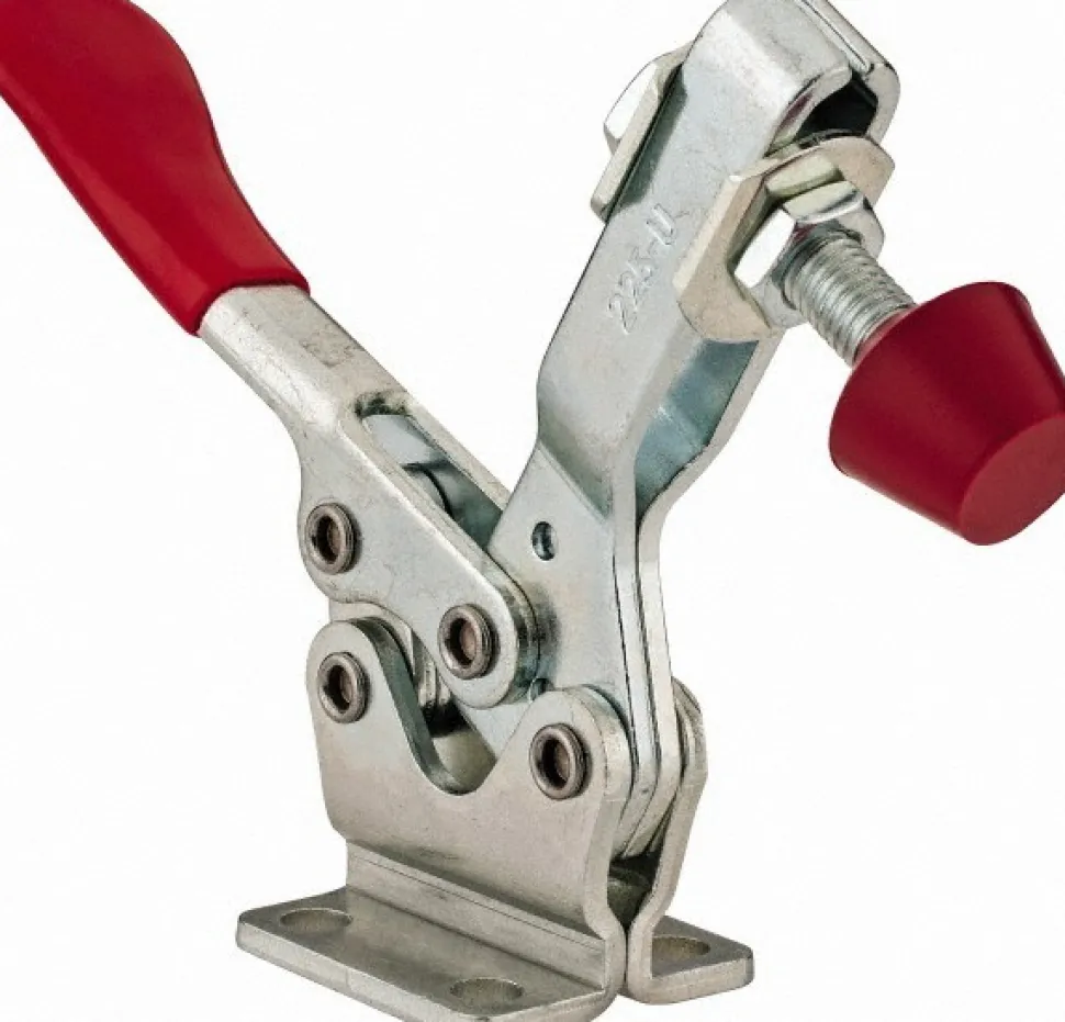 Manual Hold-Down Toggle Clamp: Horizontal, 500.00 lb Capacity, U-Bar, Flanged Base