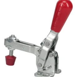 Manual Hold-Down Toggle Clamp: Vertical, 200.00 lb Capacity, U-Bar, Flanged Base