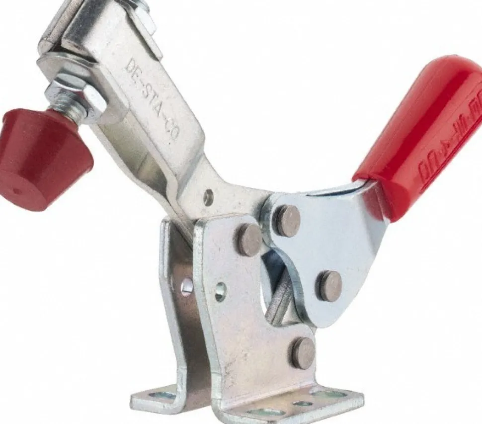 Manual Hold-Down Toggle Clamp: Horizontal, 500.00 lb Capacity, U-Bar, Flanged Base