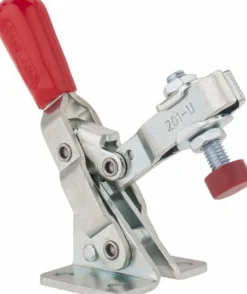 Manual Hold-Down Toggle Clamp: Vertical, 100.00 lb Capacity, U-Bar, Flanged Base