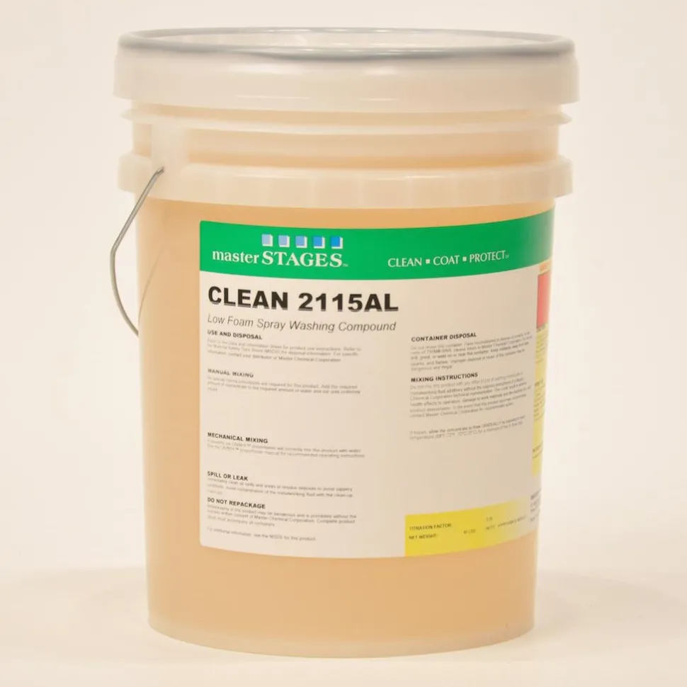 Master STAGES™ CLEAN 2115AL, Low-Foam Spray Washing Compound, 5 gal Pail