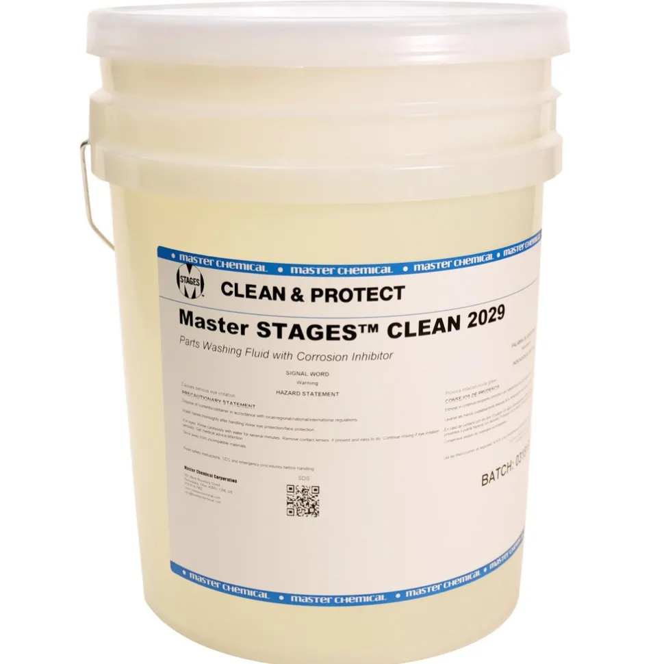 Master STAGES™ CLEAN 2029 'One Step', Parts Washing Fluid with Corrosion Inhibitor, 5 gal Pail