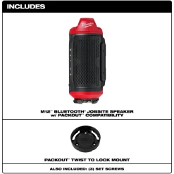 M12™ Bluetooth® Jobsite Speaker w/ PACKOUT™ Compatibility