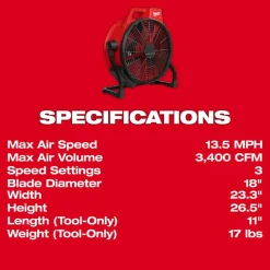 M18™ Brushless 18" Fan