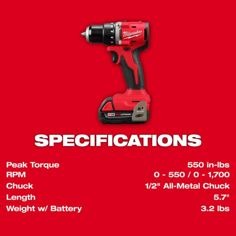 M18™ Compact Brushless 1/2" Drill/ Driver Kit