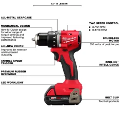 M18™ Compact Brushless 2-Tool Combo Kit, Compact Brushless 1/2