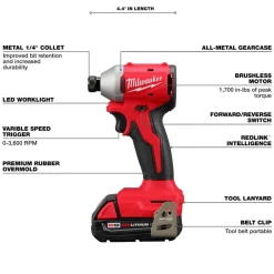 M18™ Compact Brushless 2-Tool Combo Kit, Compact Brushless 1/2