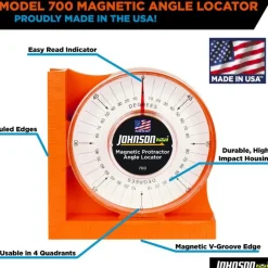 (4) 90° Measuring Range, Magnetic Base Protractor