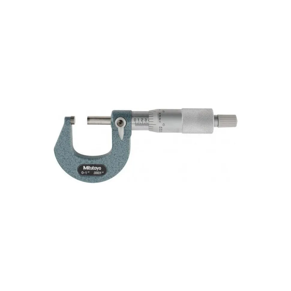 Mechanical Outside Micrometer: 1" Range, 0.0001" Graduation
