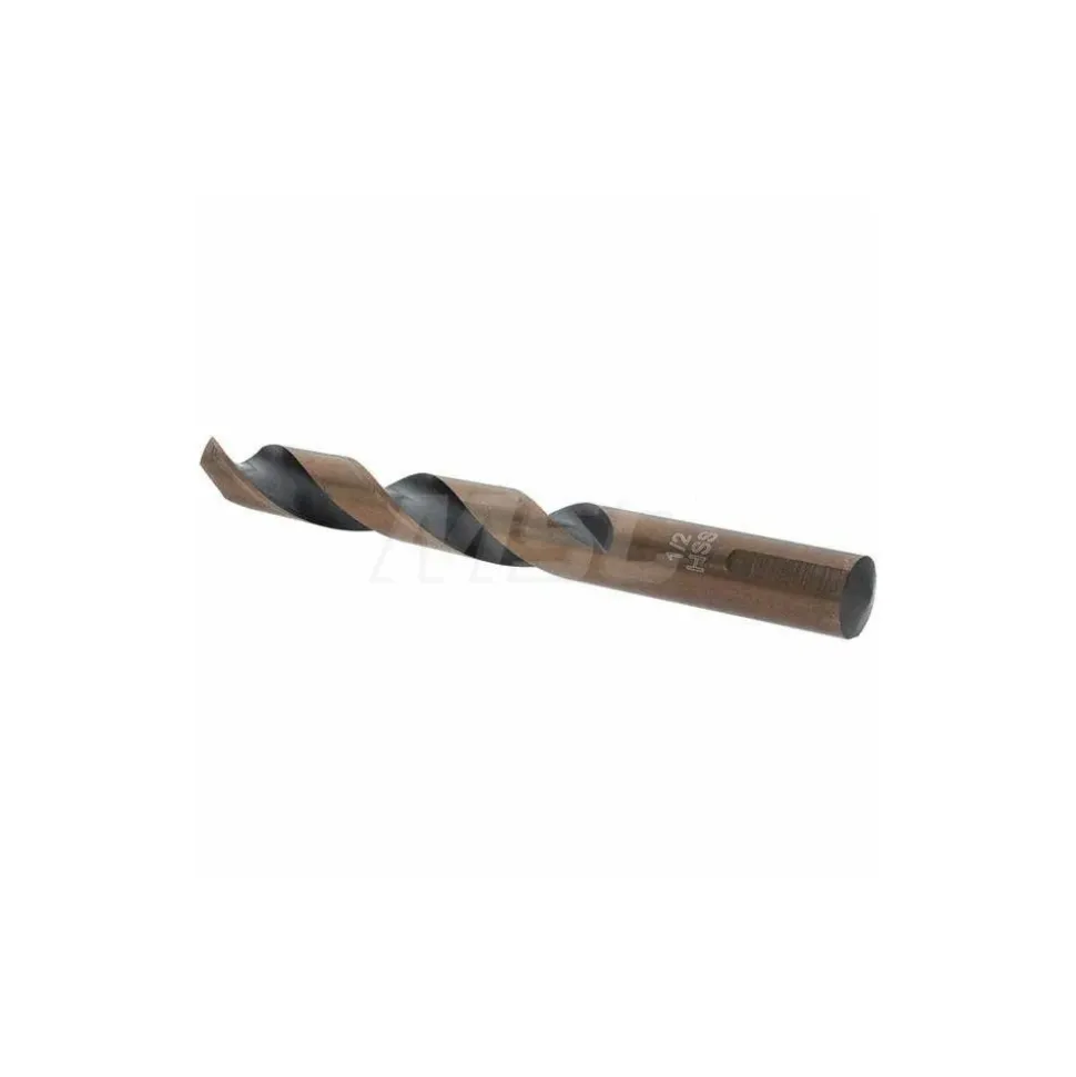 Mechanics Drill Bit: 1/2" Dia, 135 ° Point, High Speed Steel, Weldon Shank, Split Point