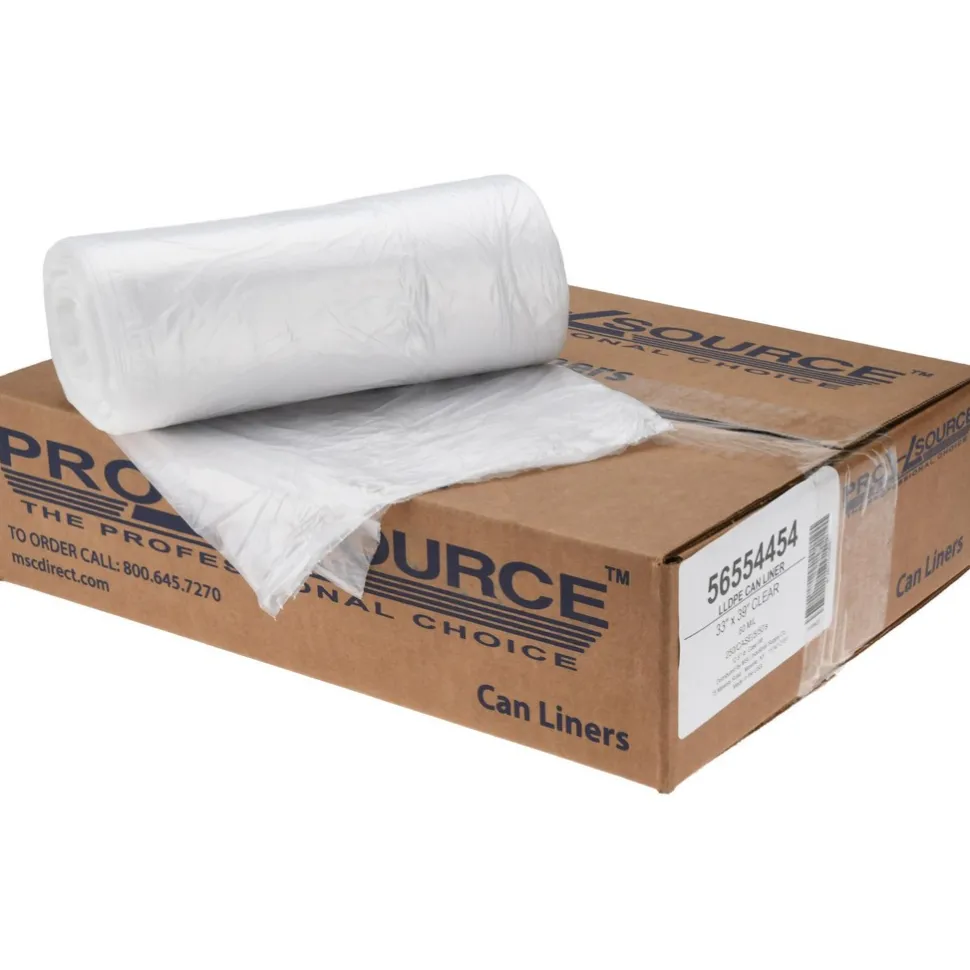 Medium Duty Trash Bags: 33.000 gal, 0.6 mil, Pack of 250