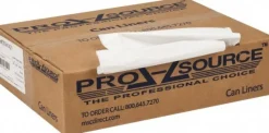 Medium Duty Trash Bags: 33.000 gal, 0.8 mil, Pack of 150