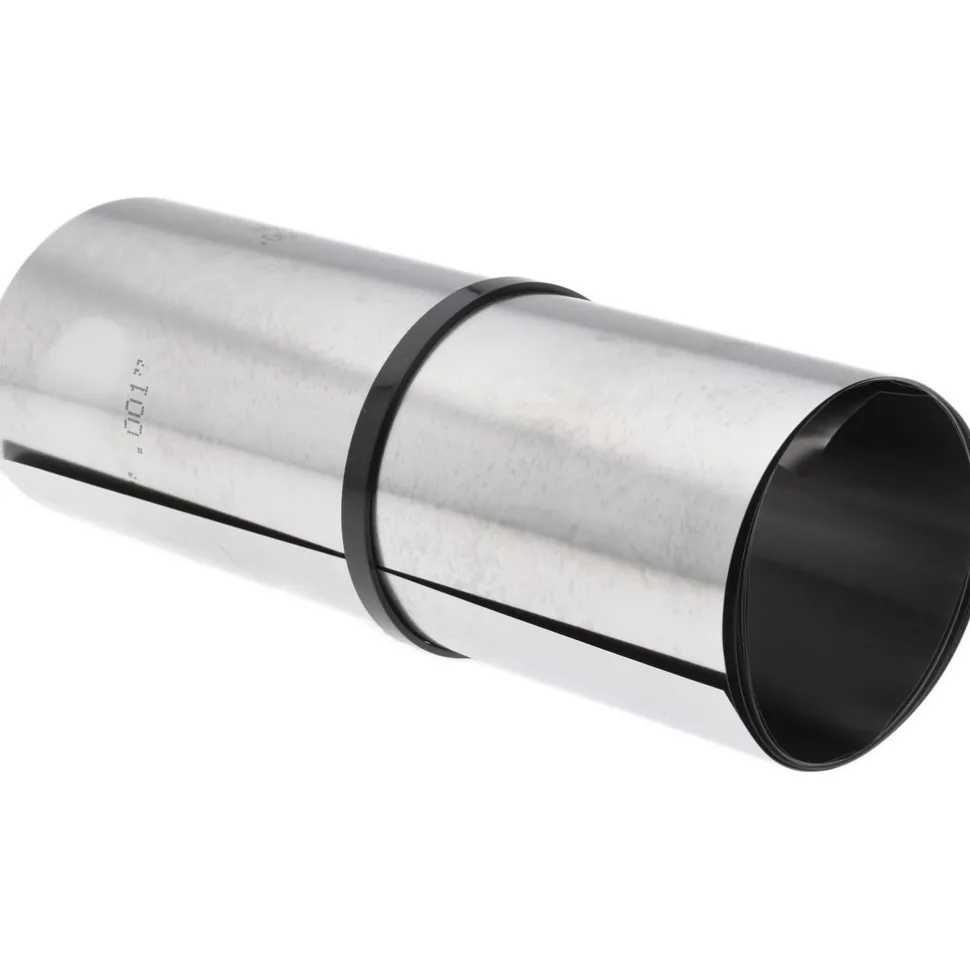 Metal Shim Stock: Roll, 0.0010" Thick, 100" Long, 6" Wide, 1010 Steel