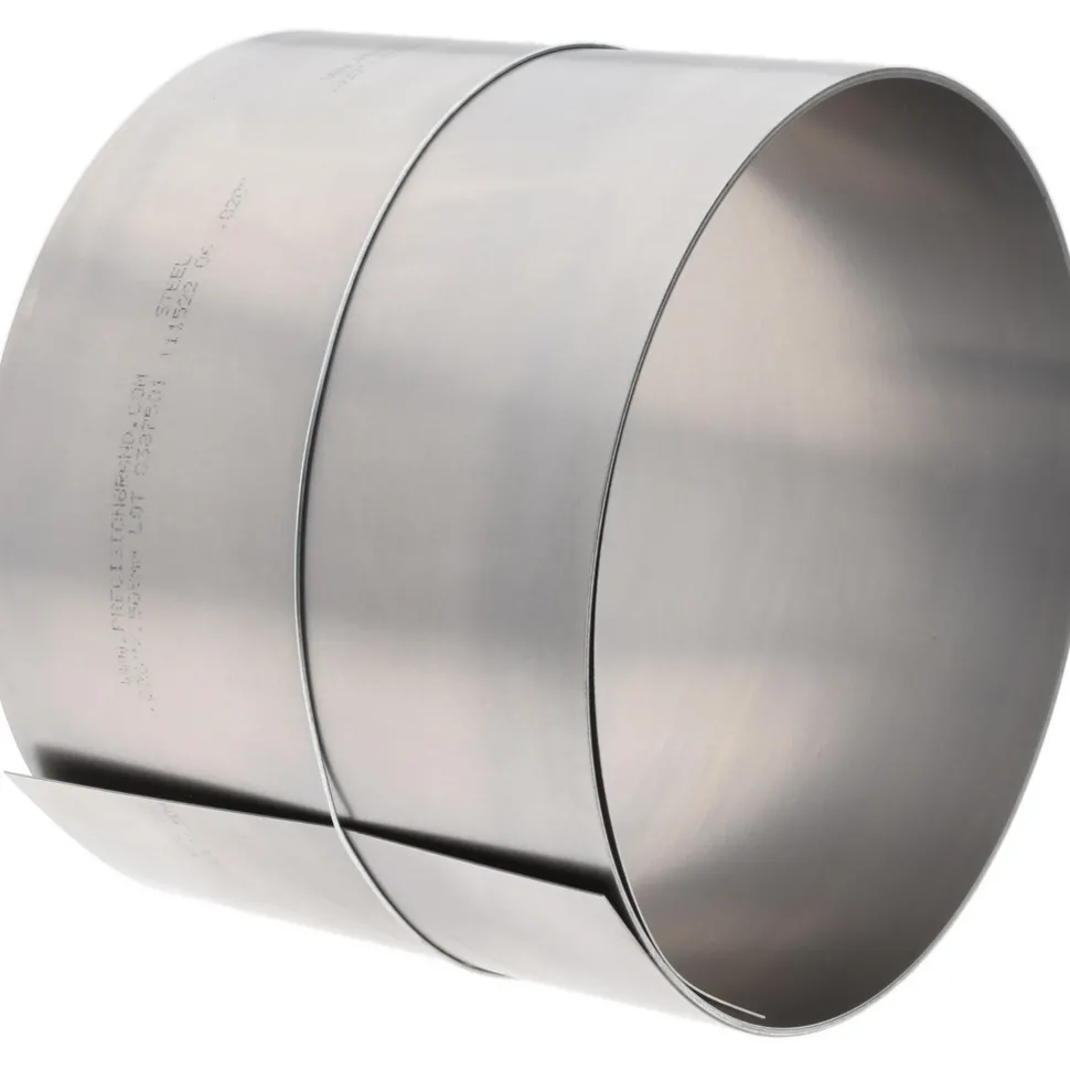 Metal Shim Stock: Roll, 0.0200" Thick, 100" Long, 6" Wide, 1010 Steel