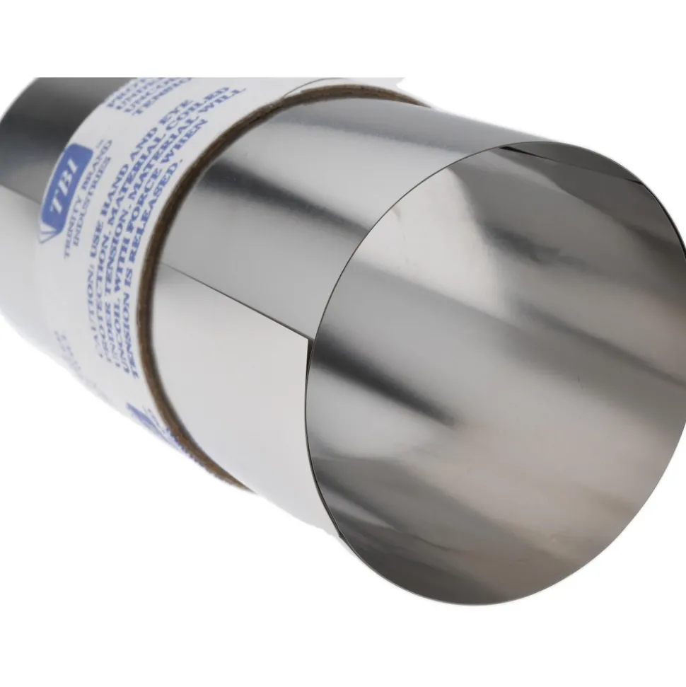 Metal Shim Stock: Roll, 0.0010" Thick, 50" Long, 6" Wide, 302 Stainless Steel