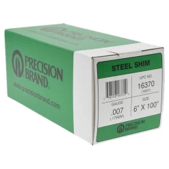 Metal Shim Stock: Roll, 0.0070" Thick, 100" Long, 6" Wide, 1010 Steel